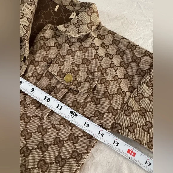 Monogram Toddler Jacket Beige Brown Old Money Quiet Luxury Preppy Size 100 - Picture 8 of 10